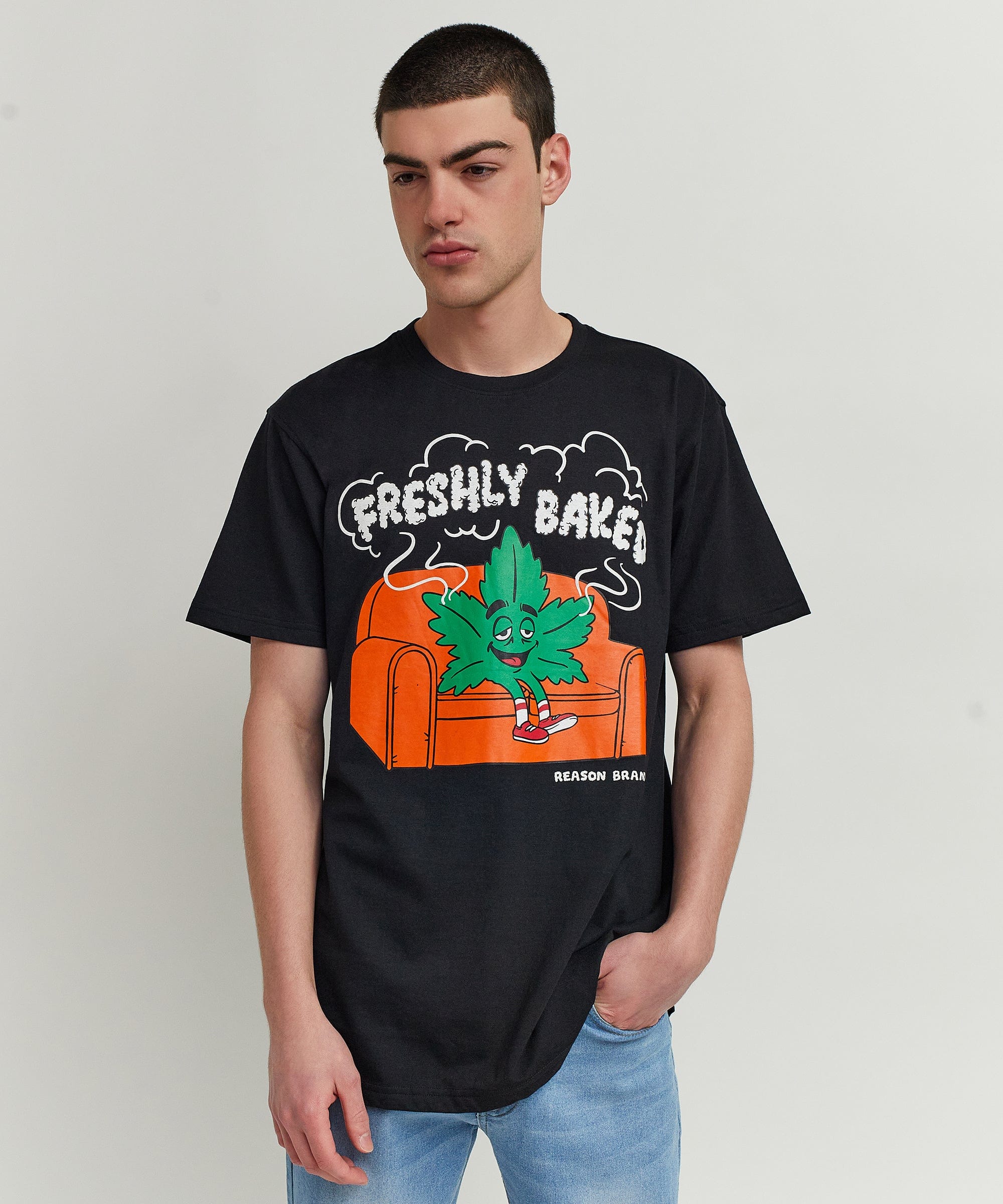 Freshly Baked Short Sleeve Graphic Print Tee - Black