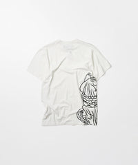 Panter Short Sleeve Graphic Print Embroidered Detail Tee - White
