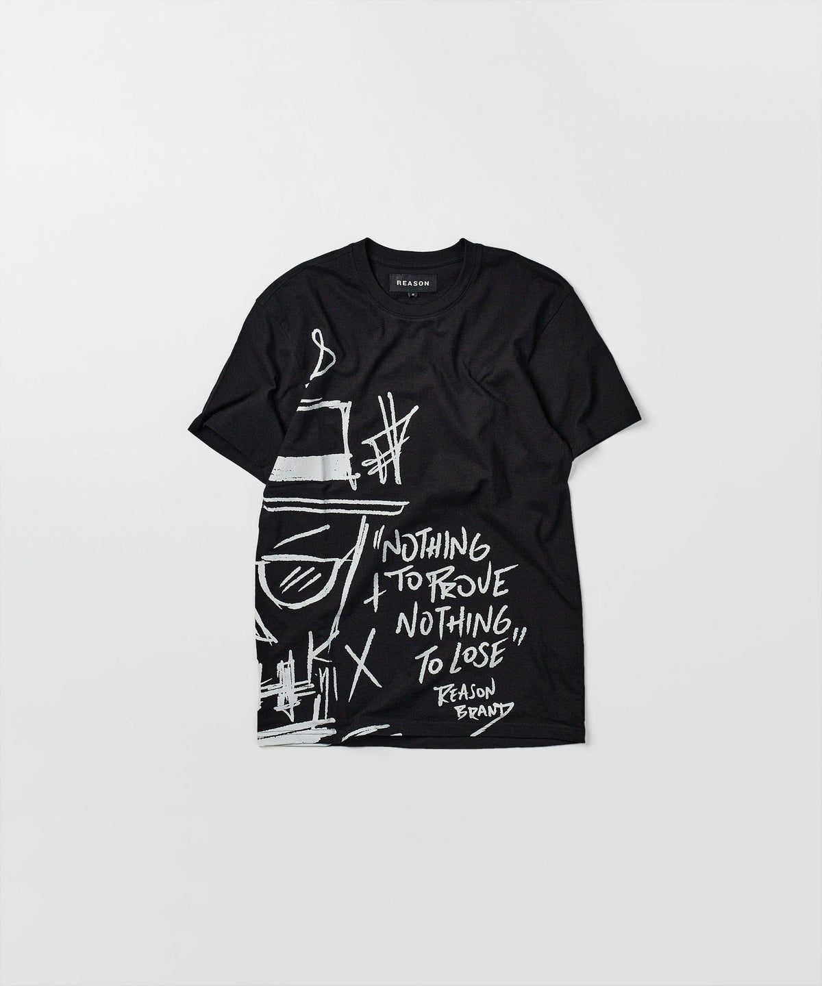 Walter Short Sleeve Front And Back Print Tee - Black