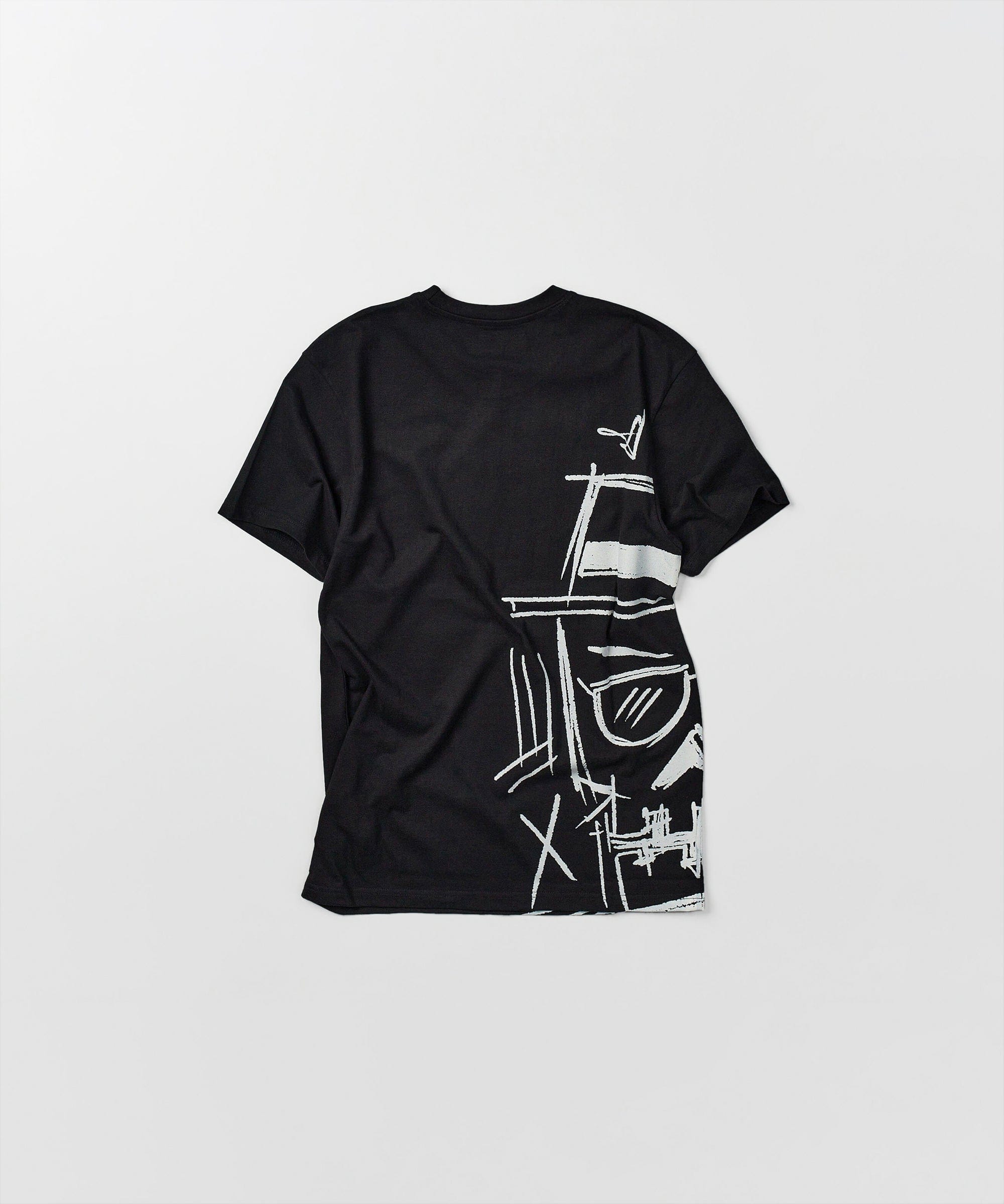 Walter Short Sleeve Front And Back Print Tee - Black
