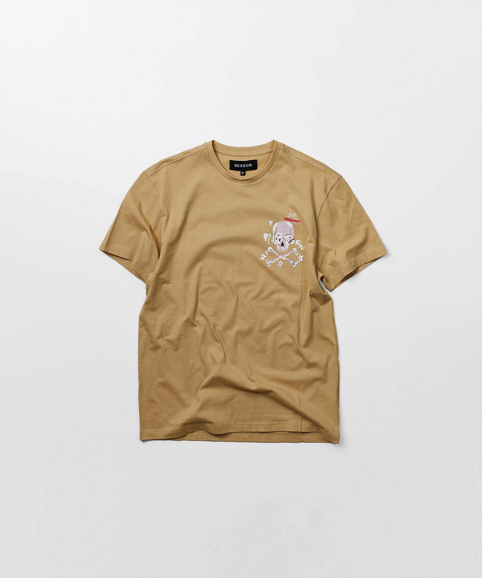 Burn Short Sleeve Graphic Print Tee - Khaki