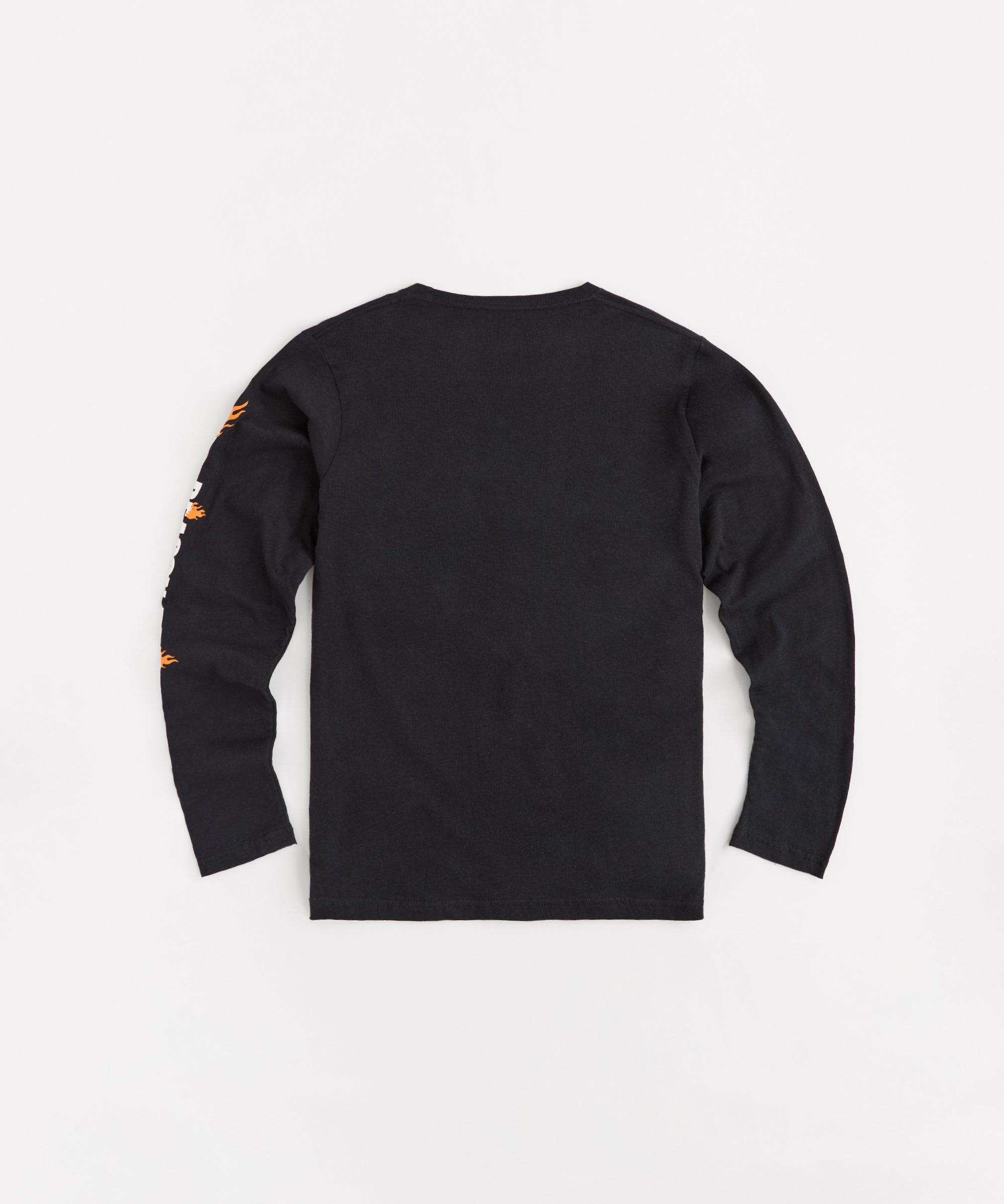 Brad Skull Flame Placement Print Long Sleeve Tee