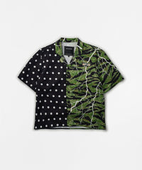 Dots And Camo Split Woven Short Sleeve Shirt