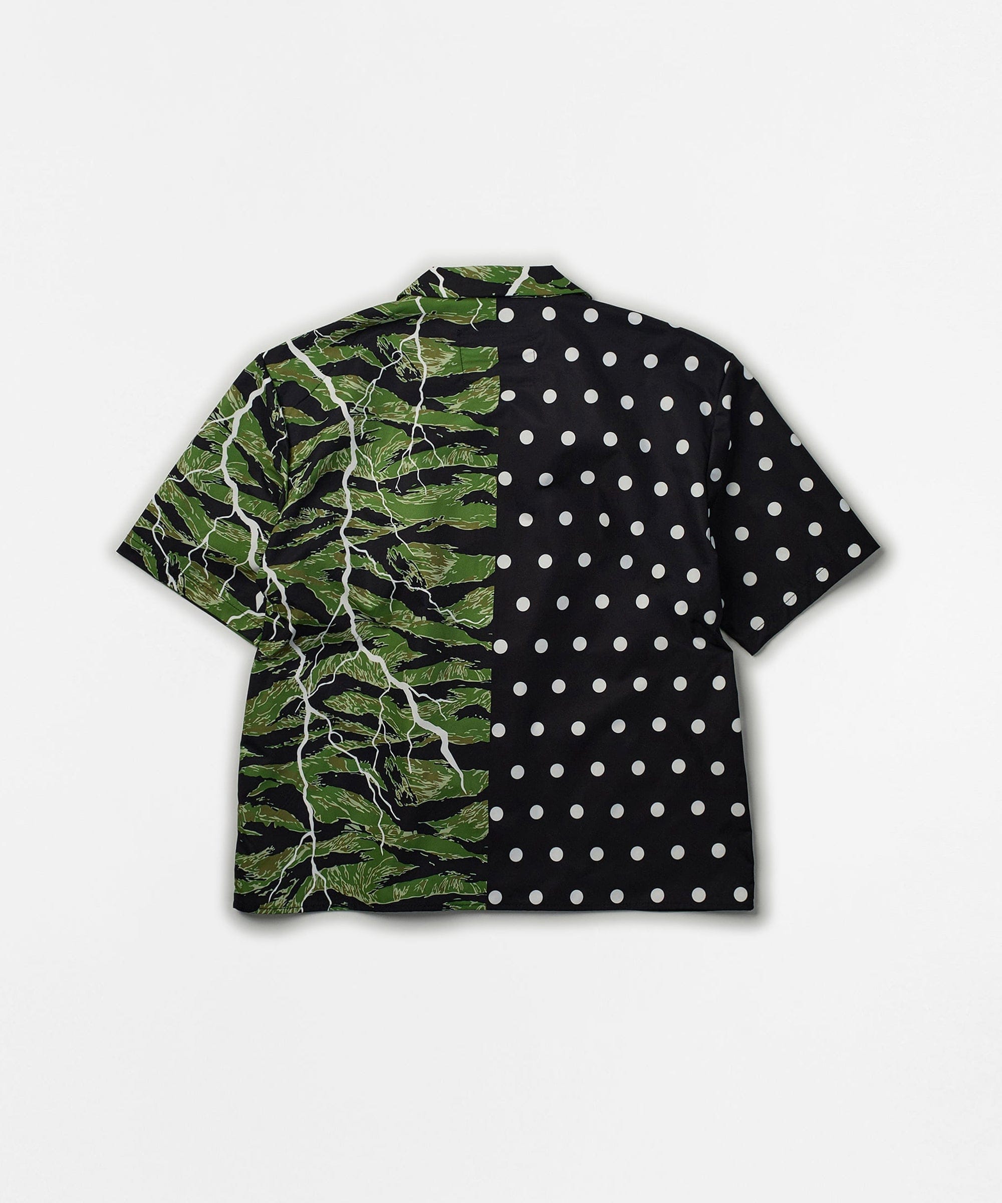 Dots And Camo Split Woven Short Sleeve Shirt
