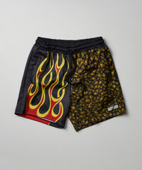 Cheetah And Flames Split Shorts