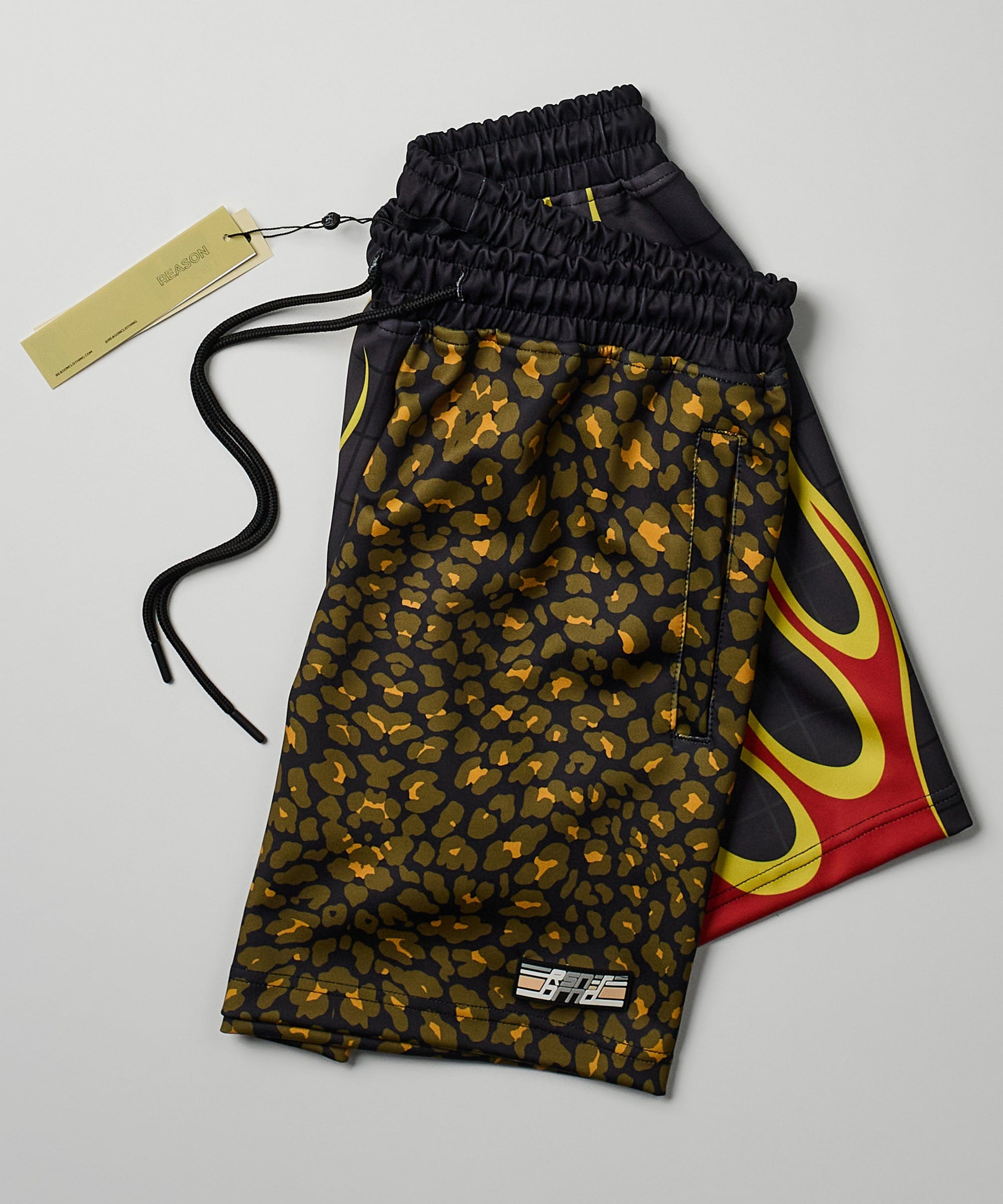 Cheetah And Flames Split Shorts
