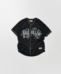 Brooklyn Mesh Baseball Jersey - Black