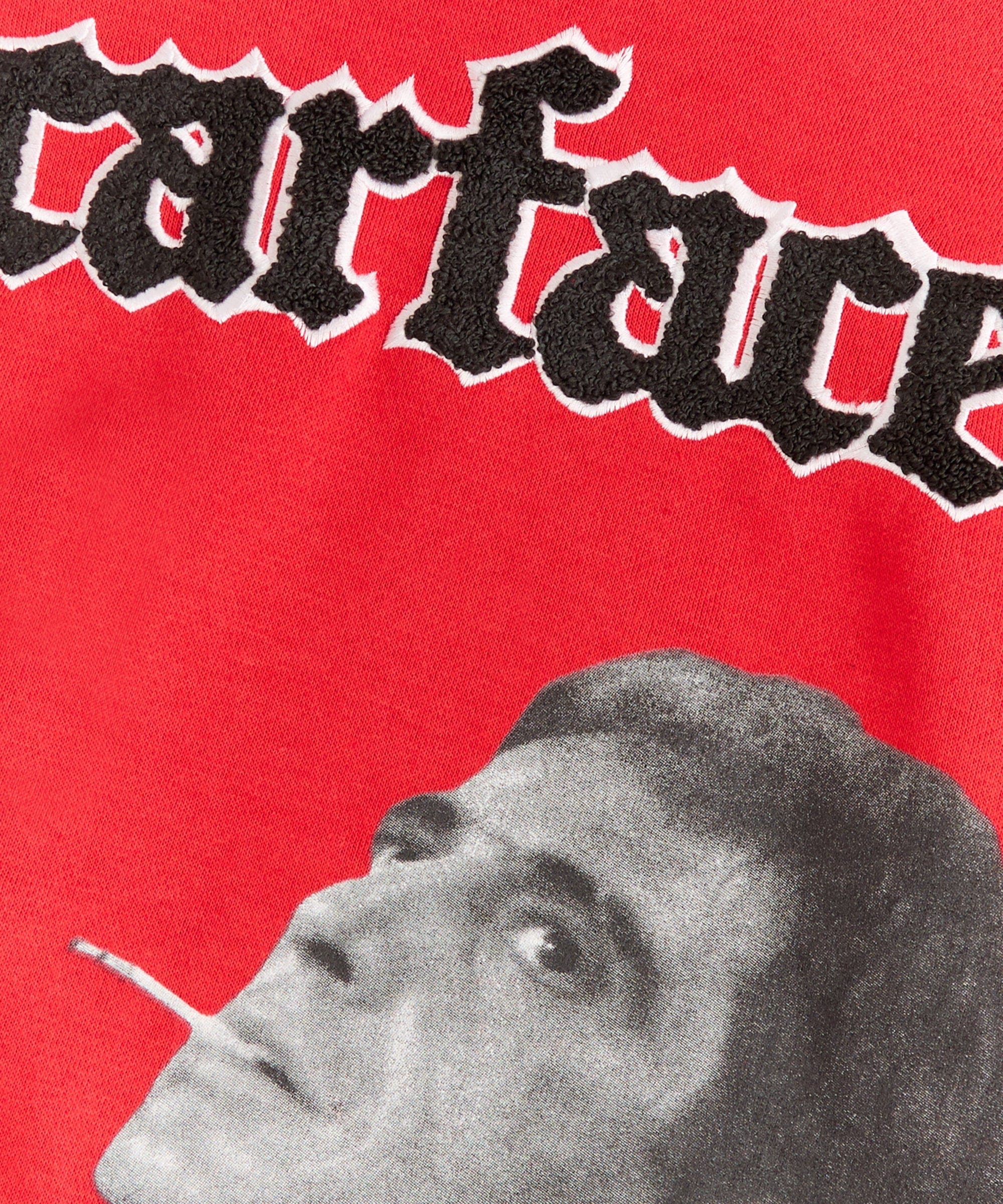 Scarface Old English Chenille Hoodie - Red