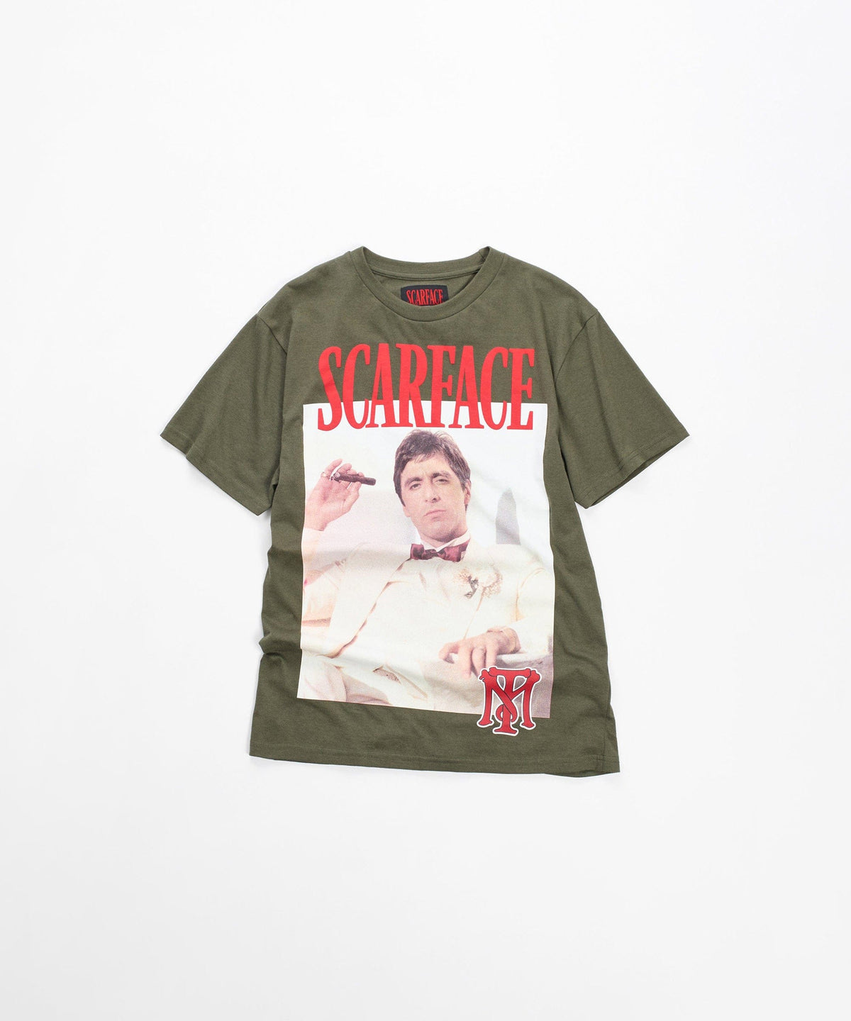 Scarface White Suit Short Sleeve Tee - Olive Green