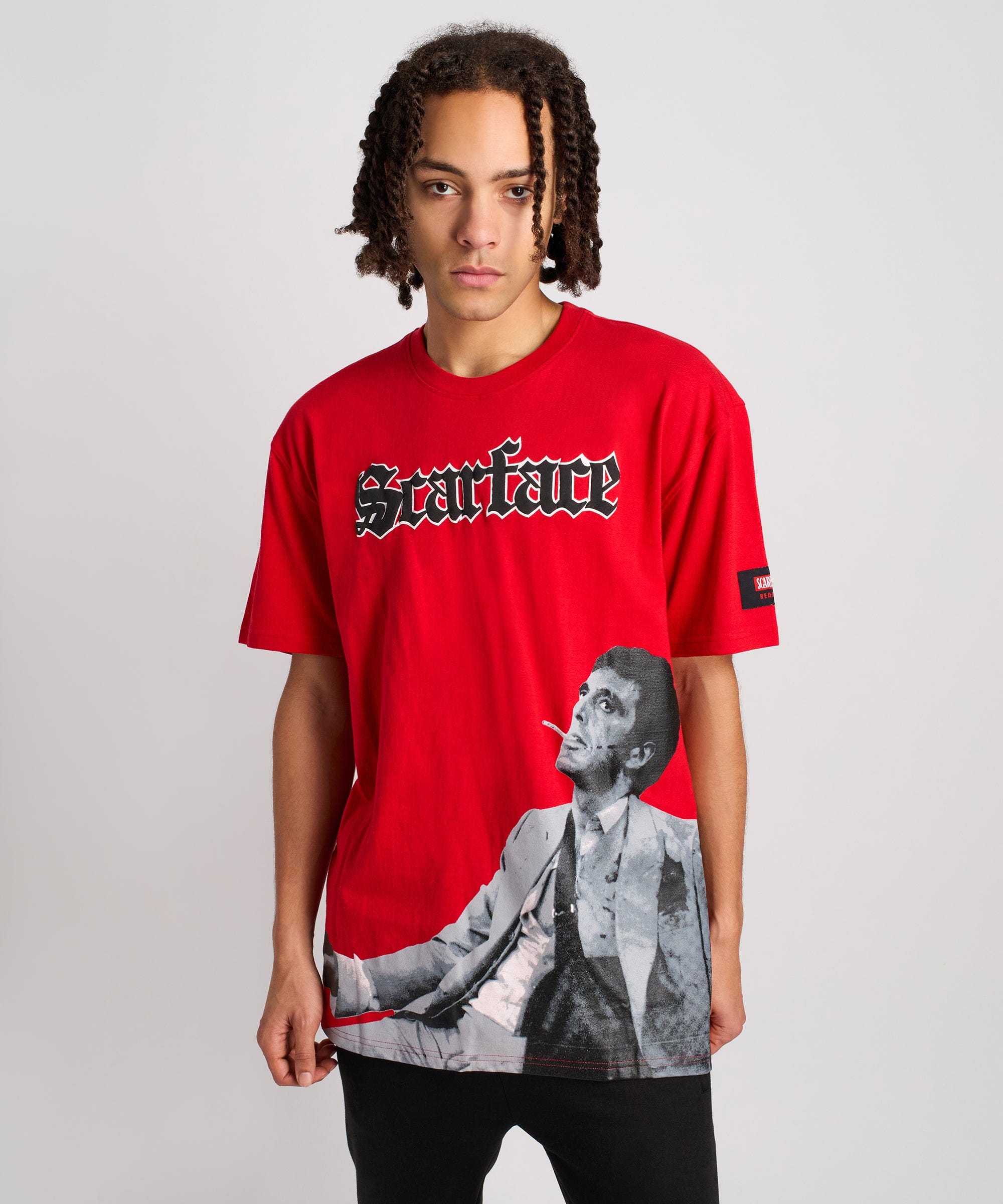 Scarface Old English Short Sleeve Tee - Red