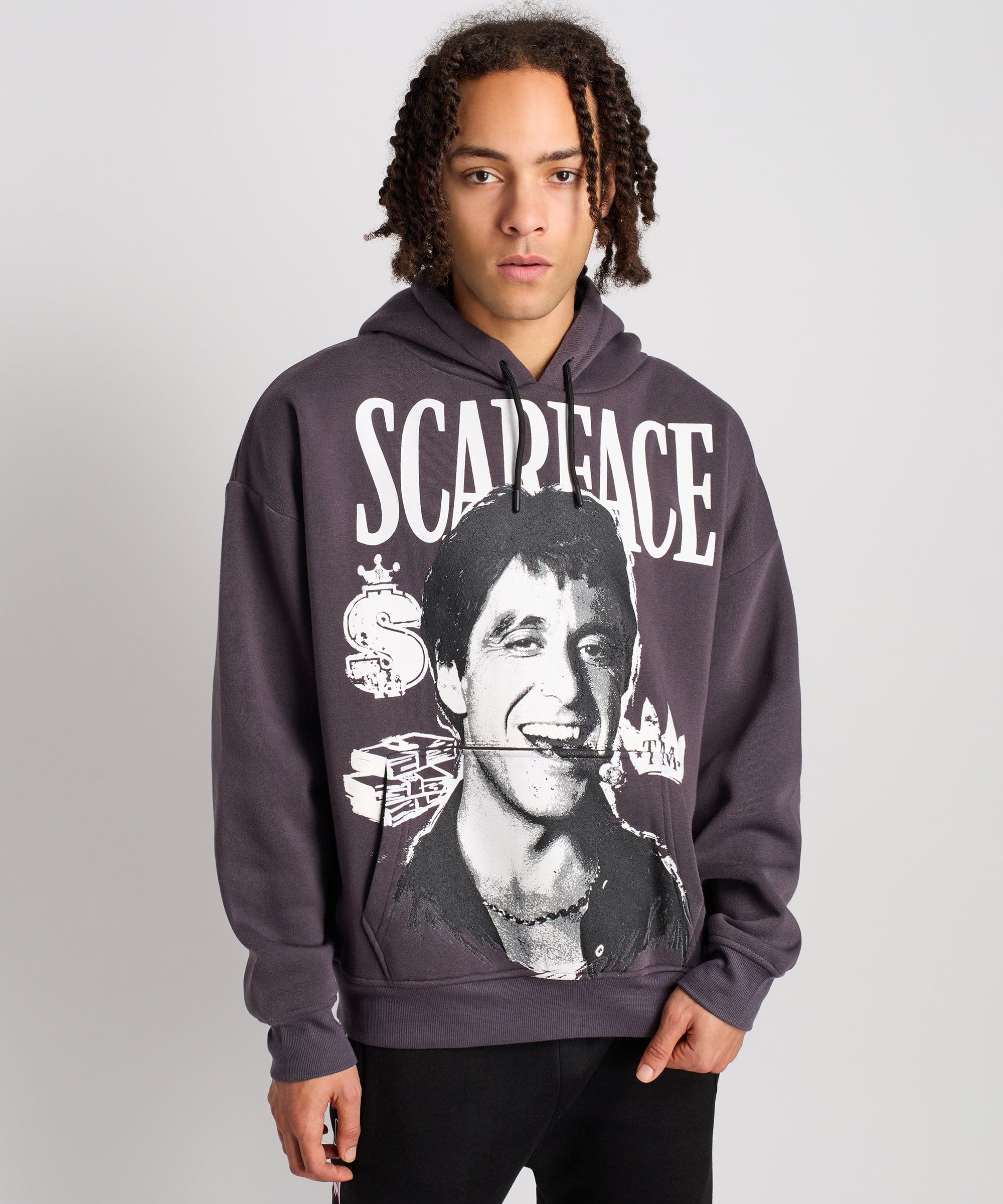 Scarface Tony Montana Oversized Hoodie - Grey