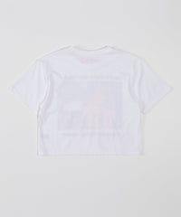 Women Scarface Elvira Crop Tee - White
