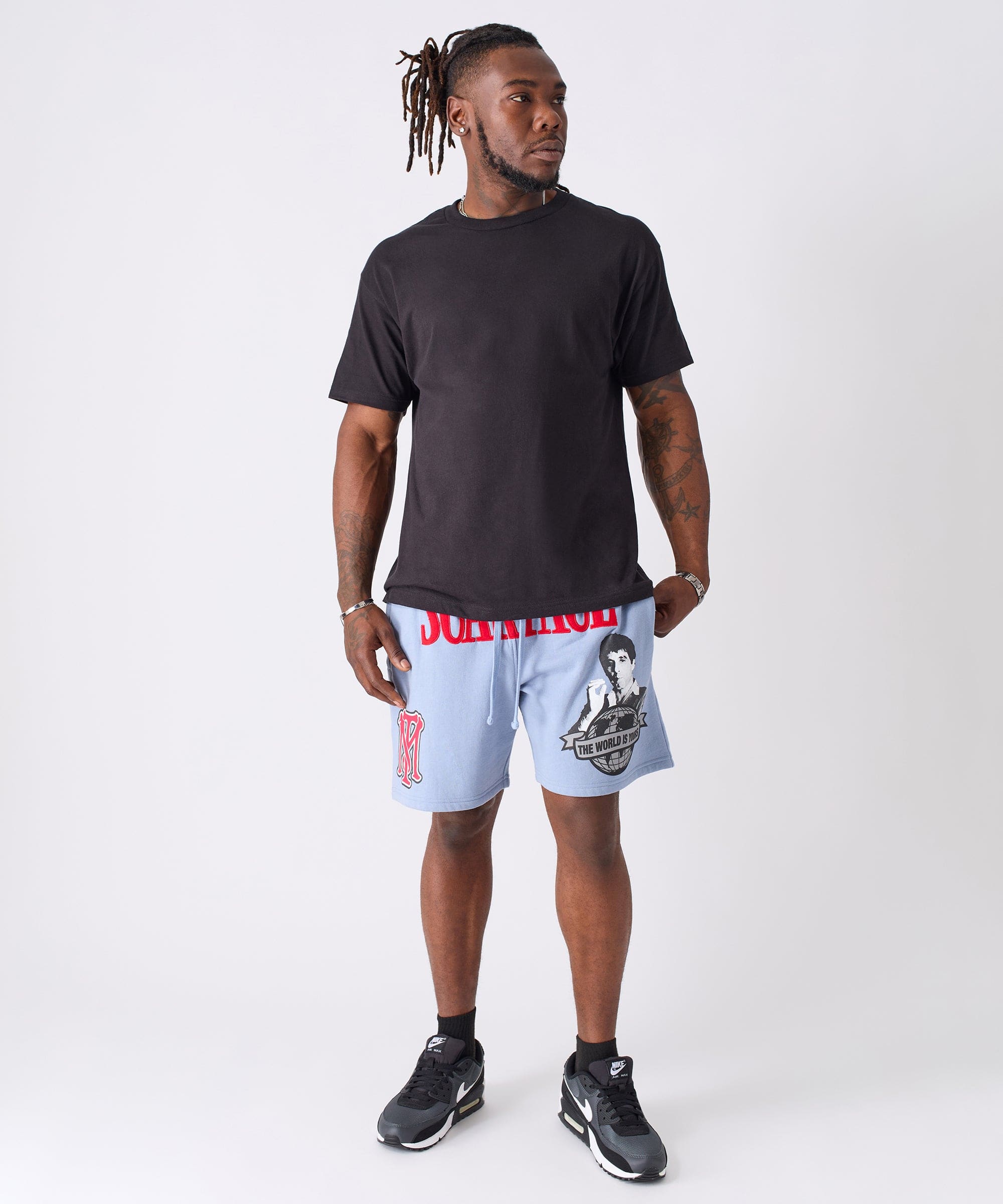 Scarface Fleece Short - Light Blue
