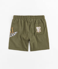 Scarface Racing Short - Olive Green