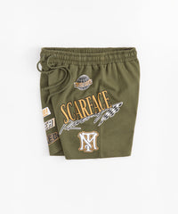 Scarface Racing Short - Olive Green