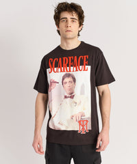 Plus Size Scarface White Suit Short Sleeve Tee - Brown