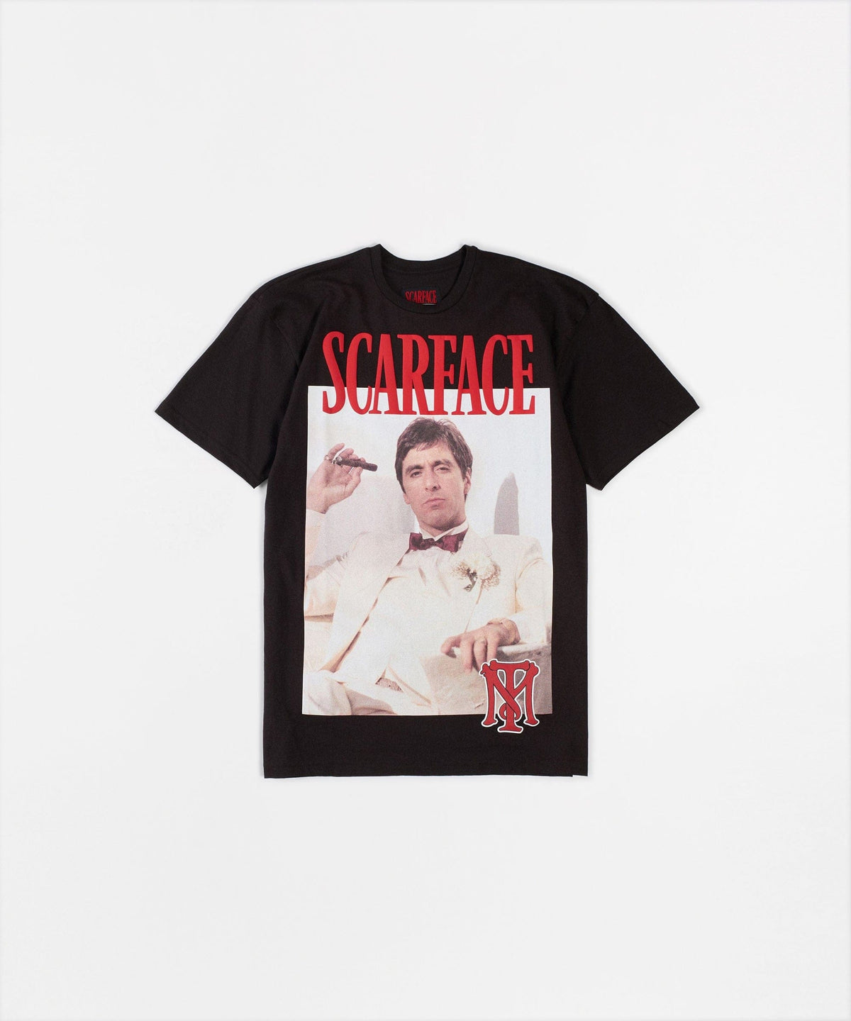 Plus Size Scarface White Suit Short Sleeve Tee - Brown