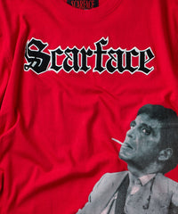 Scarface Old English Short Sleeve Tee - Red