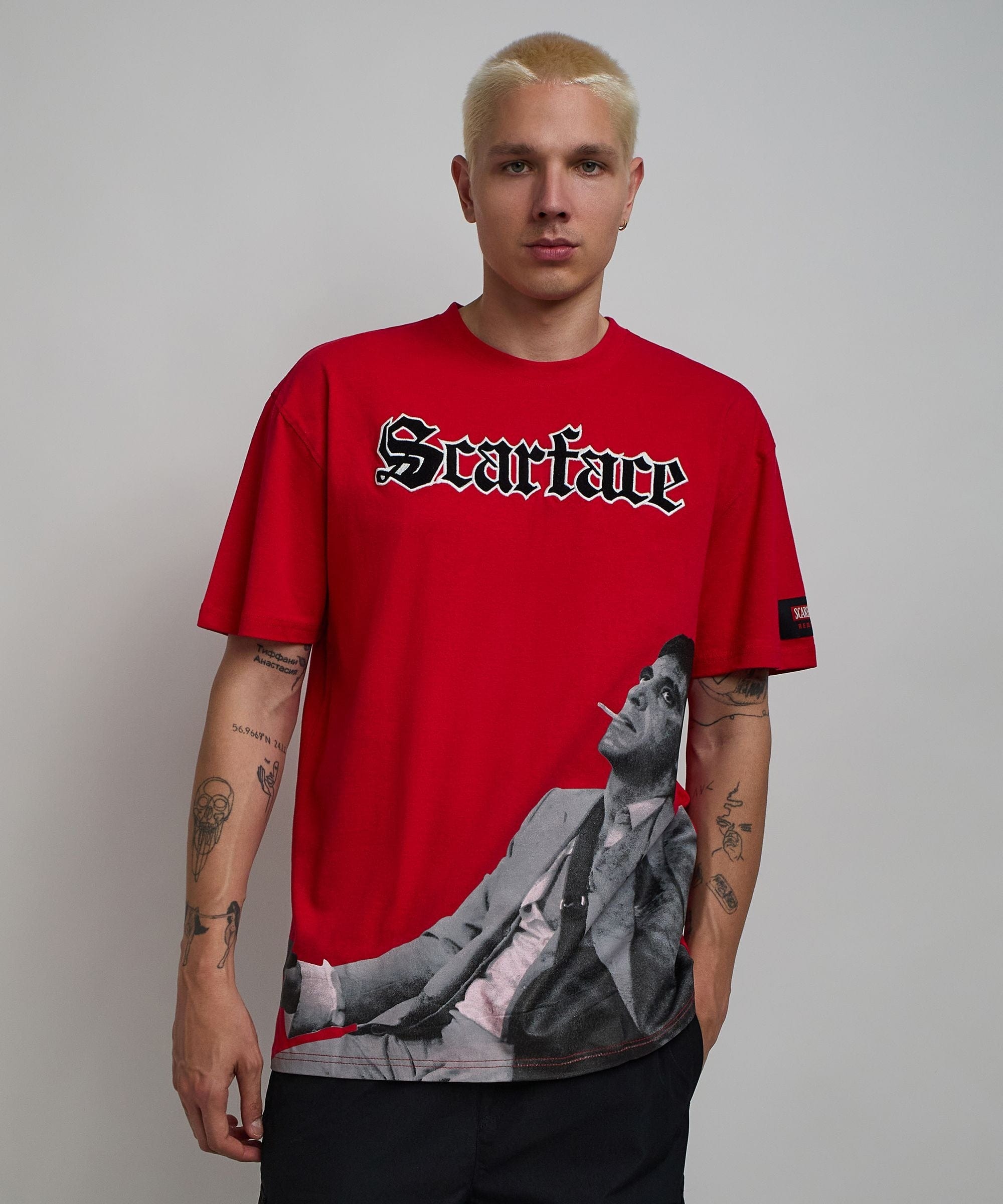 Scarface Old English Short Sleeve Tee - Red