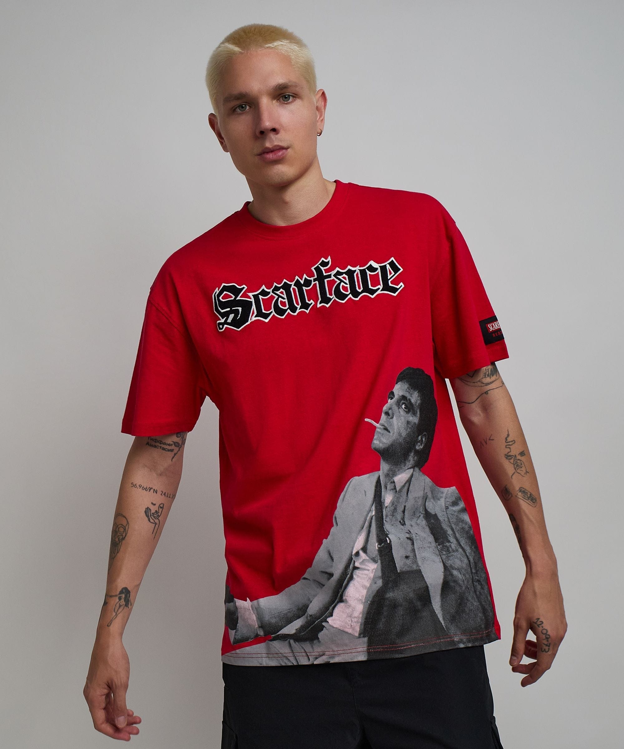 Scarface Old English Short Sleeve Tee - Red