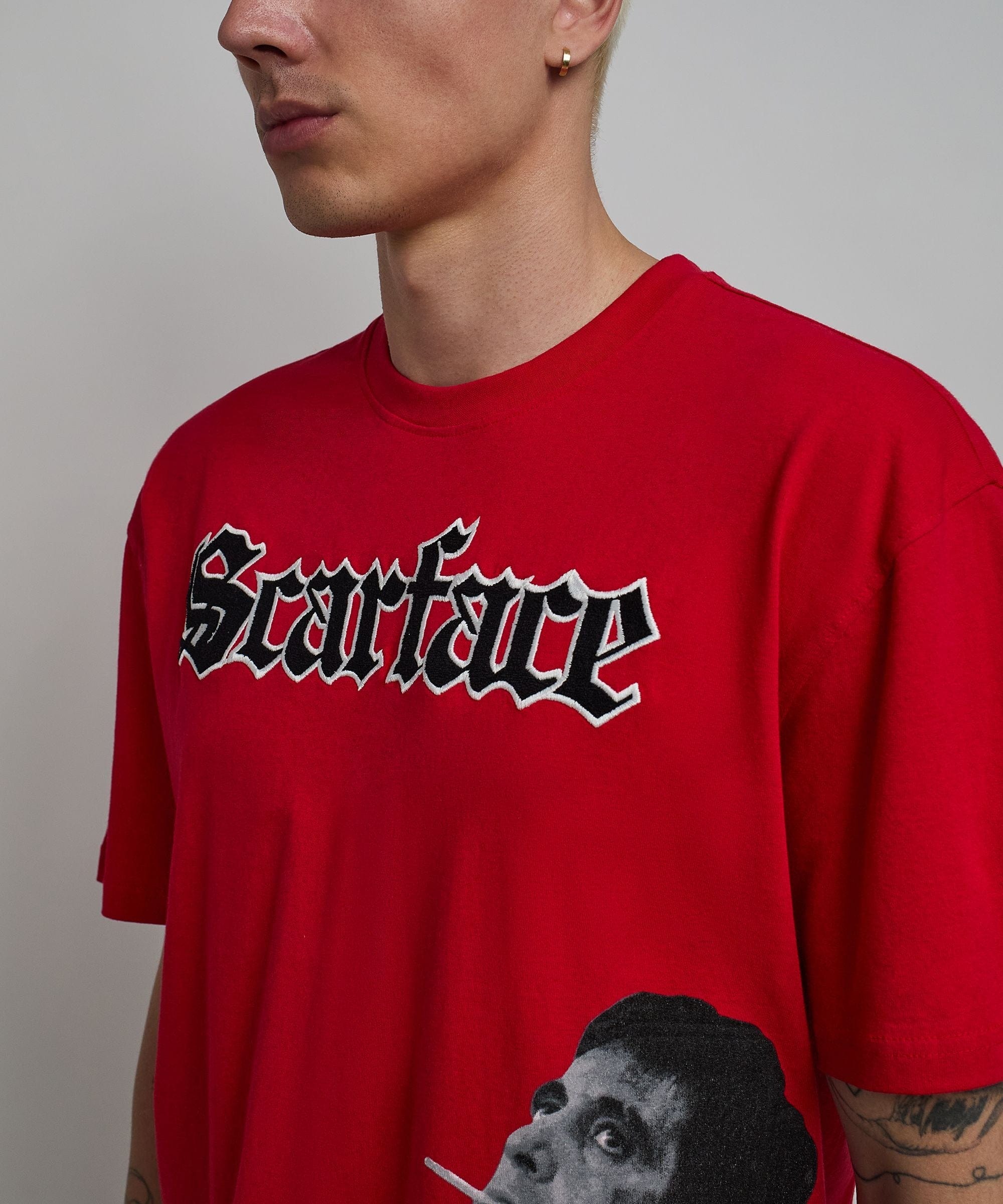 Scarface Old English Short Sleeve Tee - Red