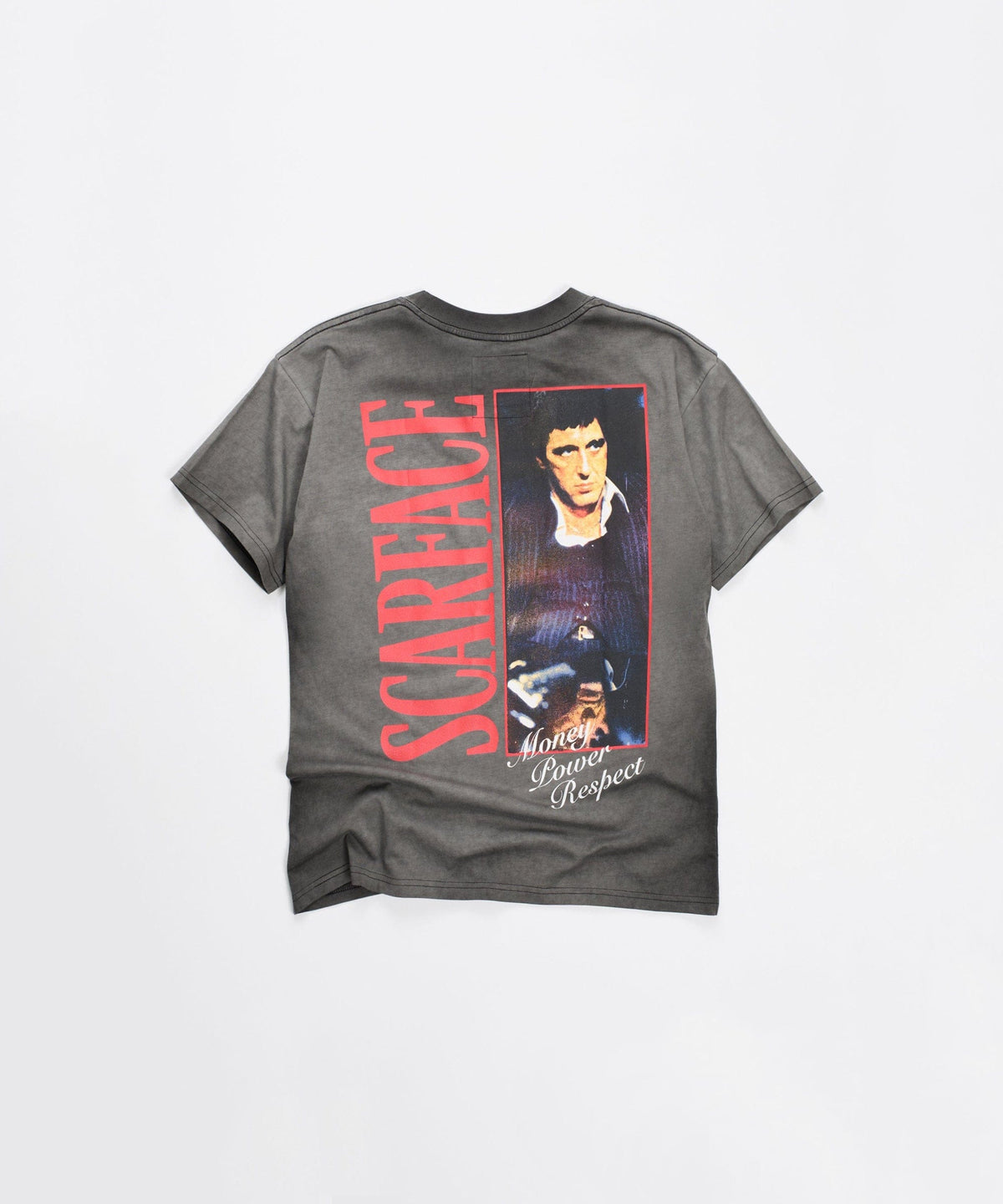 Scarface Money Power Respect Short Sleeve Tee - Washed Black