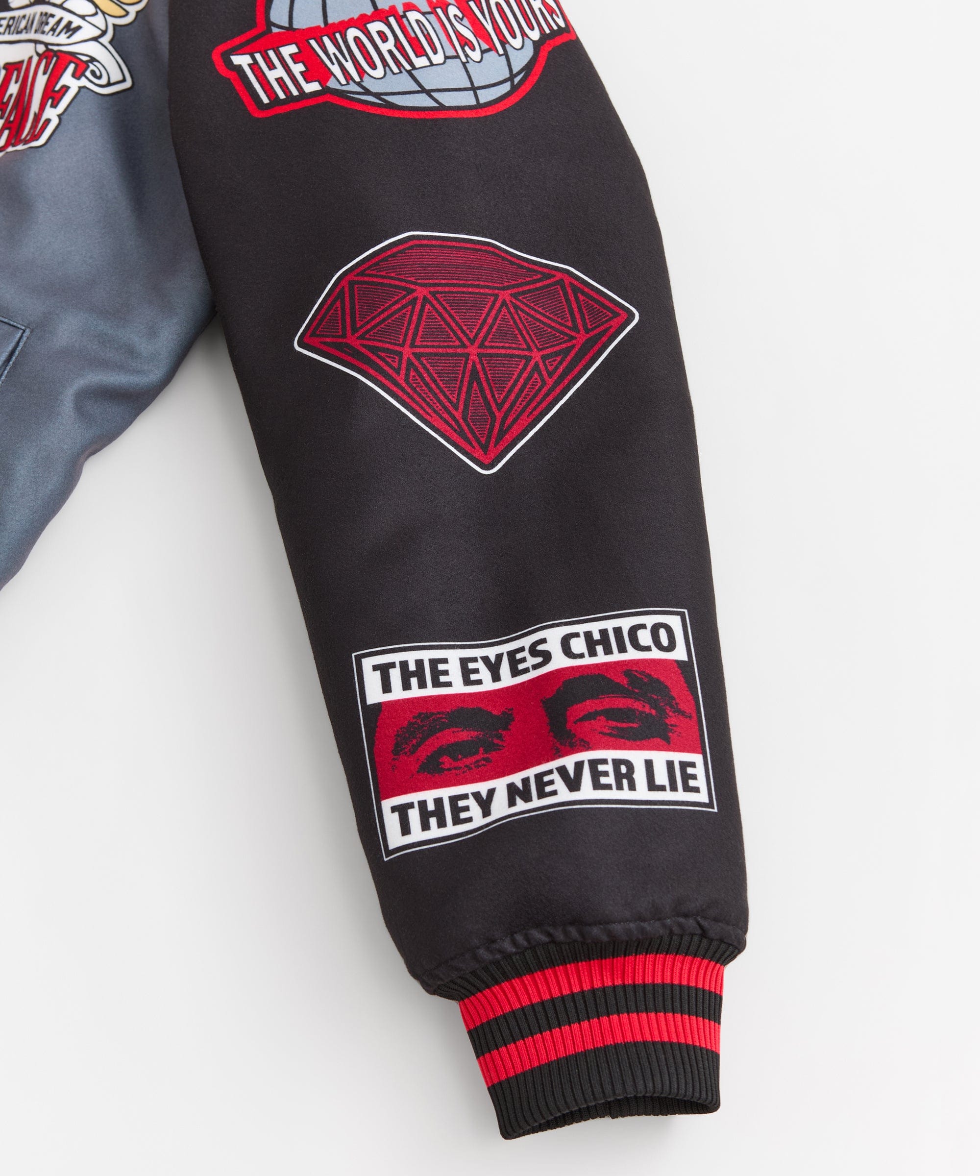 Scarface Money Power Varsity Jacket - Grey