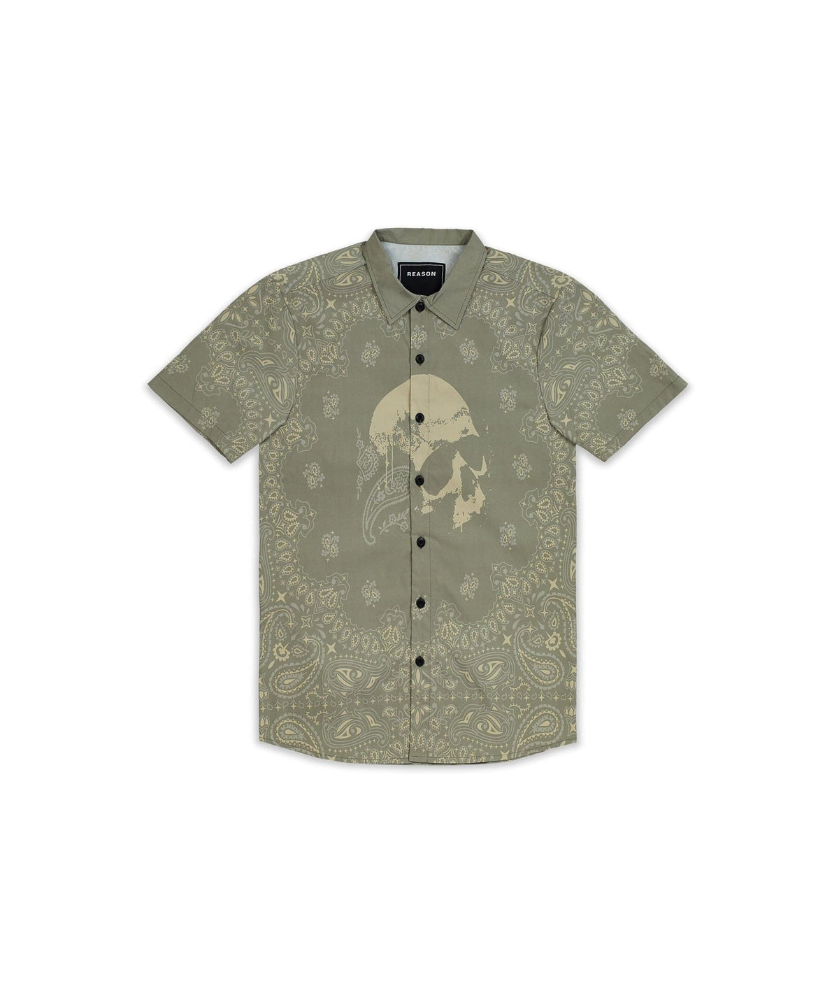 Skull Paisley Short Sleeve Shirt