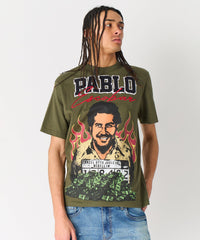 Pablo Mugshot Graphic Short Sleeve Tee - Olive Green