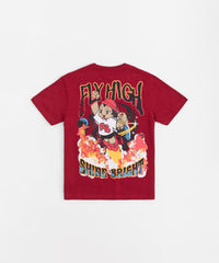 Fly High Rhinestone Short Sleeve Tee - Mauve