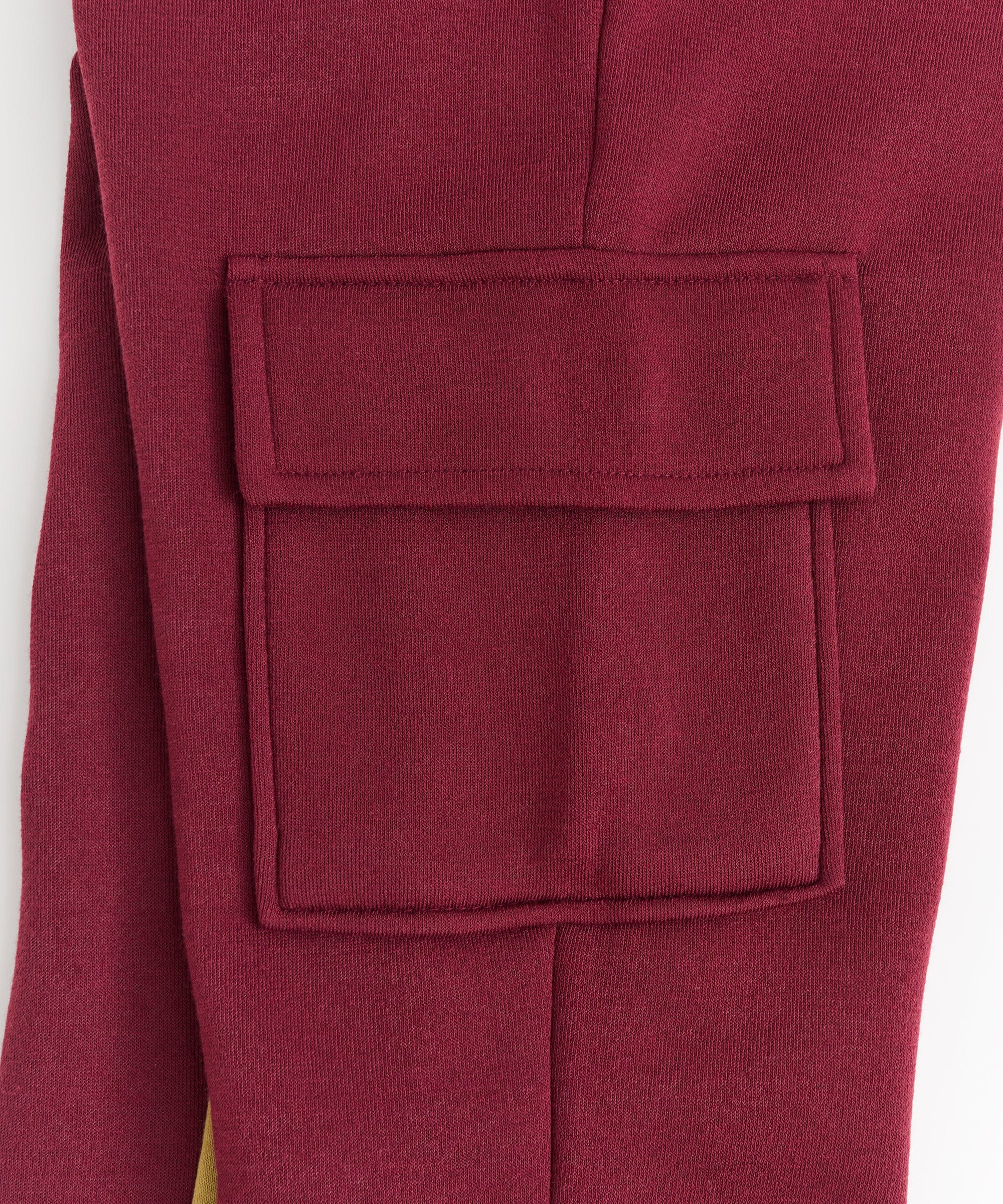 Flare Stacked Fleece Sweatpants - Burgundy