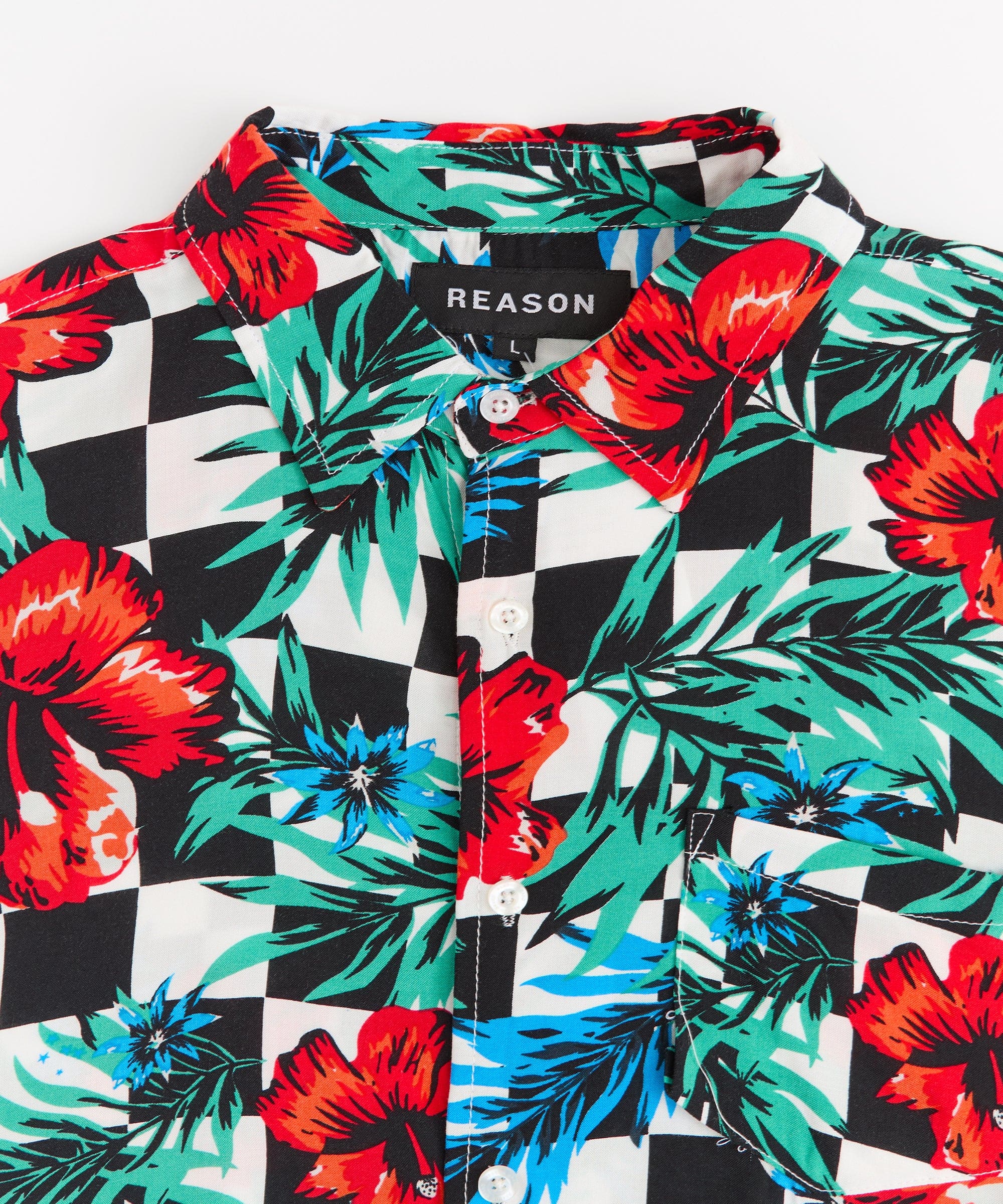 Floral Check Short Sleeve Shirt