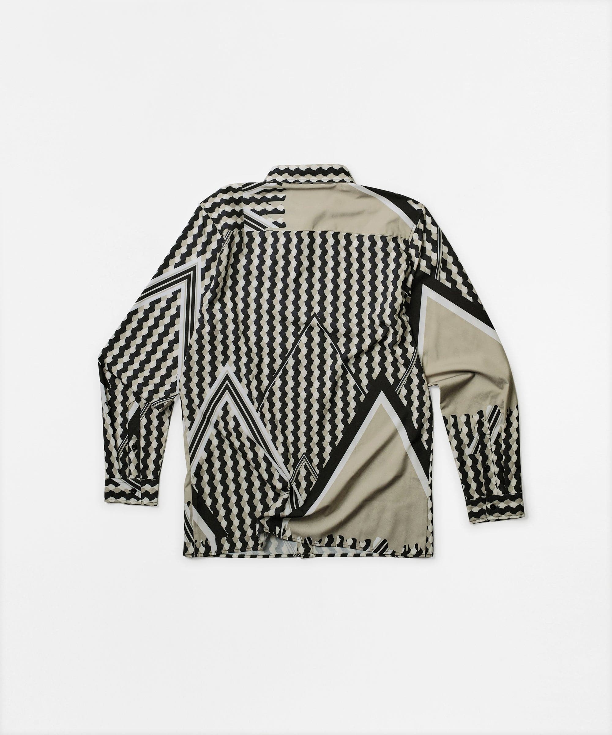 Geo Print Long Sleeve Woven Shirt
