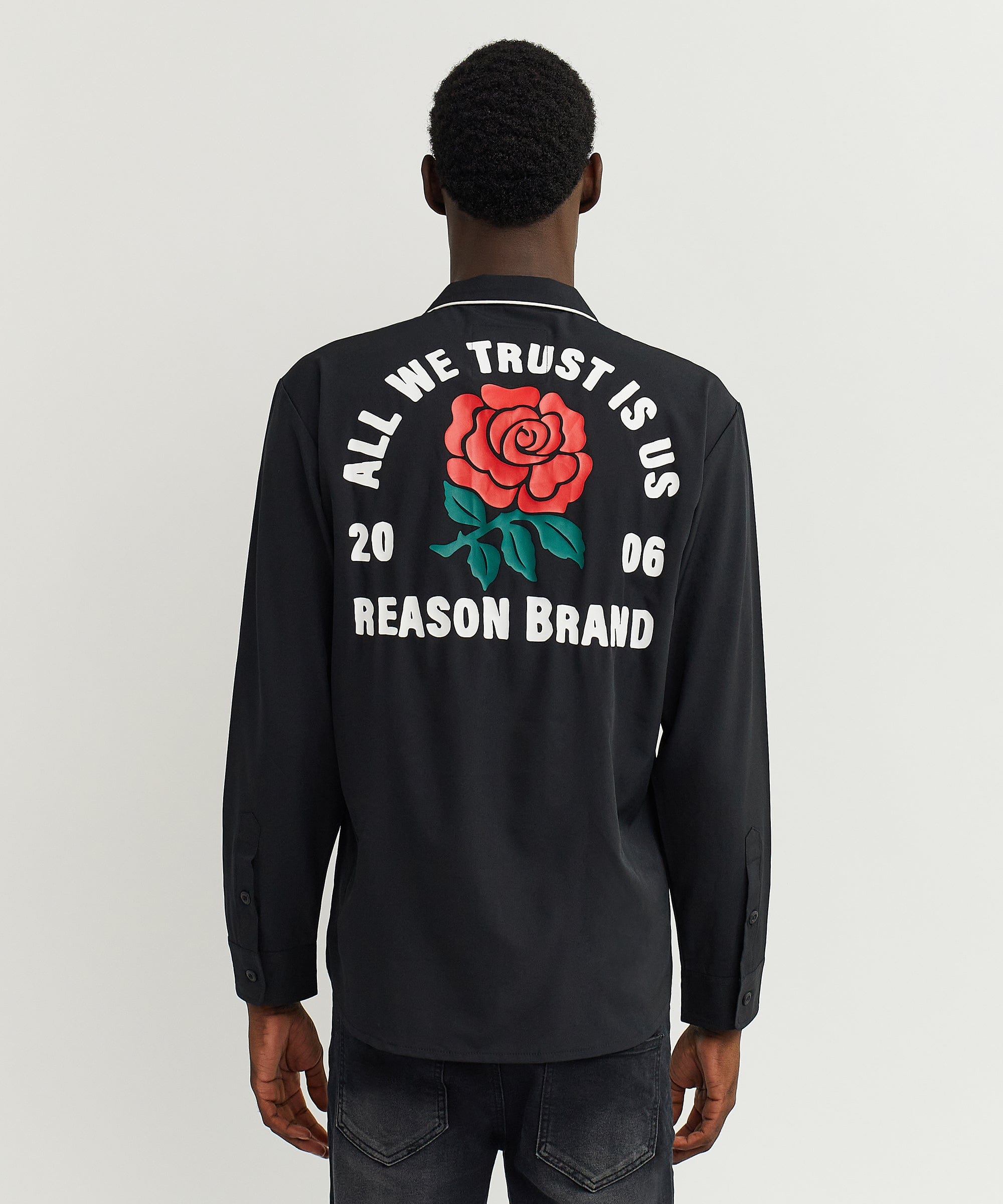 All We Trust Long Sleeve Woven Shirt - Black