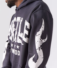 Hustle Chenille Patched Hoodie - Black