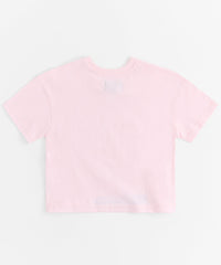 Womens Dodge Racing Crop Short Sleeve Tee - Pink
