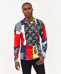 Swans All Over Print Long Sleeve Tee