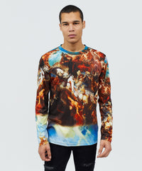 Renaissance Allover Print Long Sleeve Tee