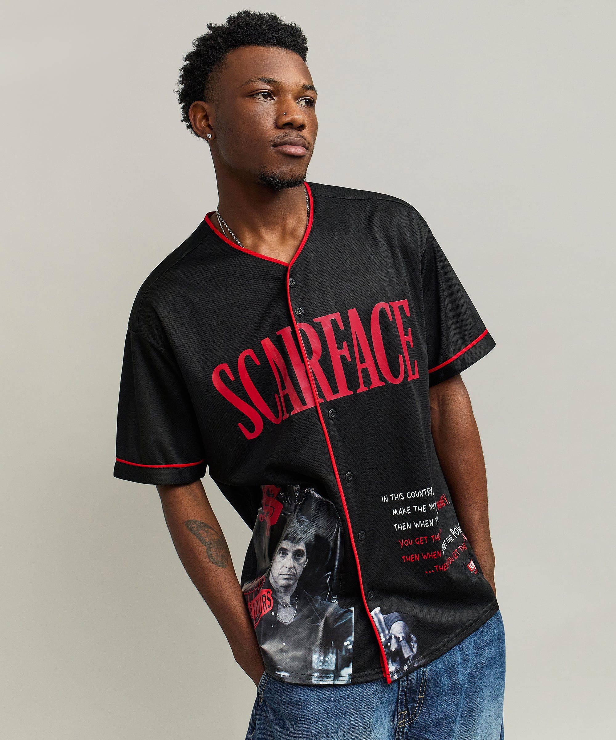 Scarface™ Baseball Jersey - Black