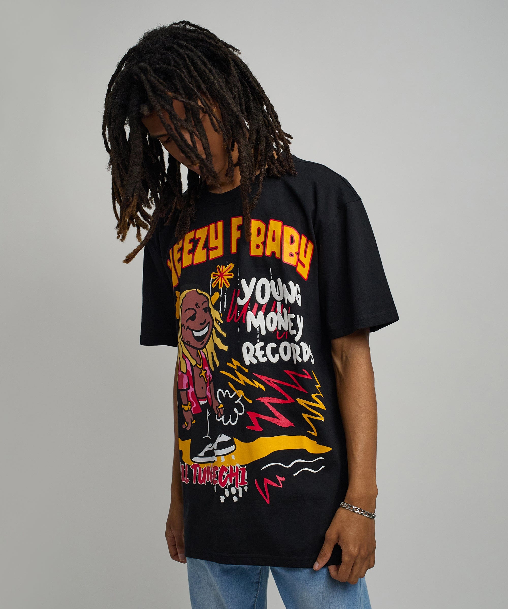 Lil Wayne Real GS Front And Back Print Short Sleeve Tee - Black