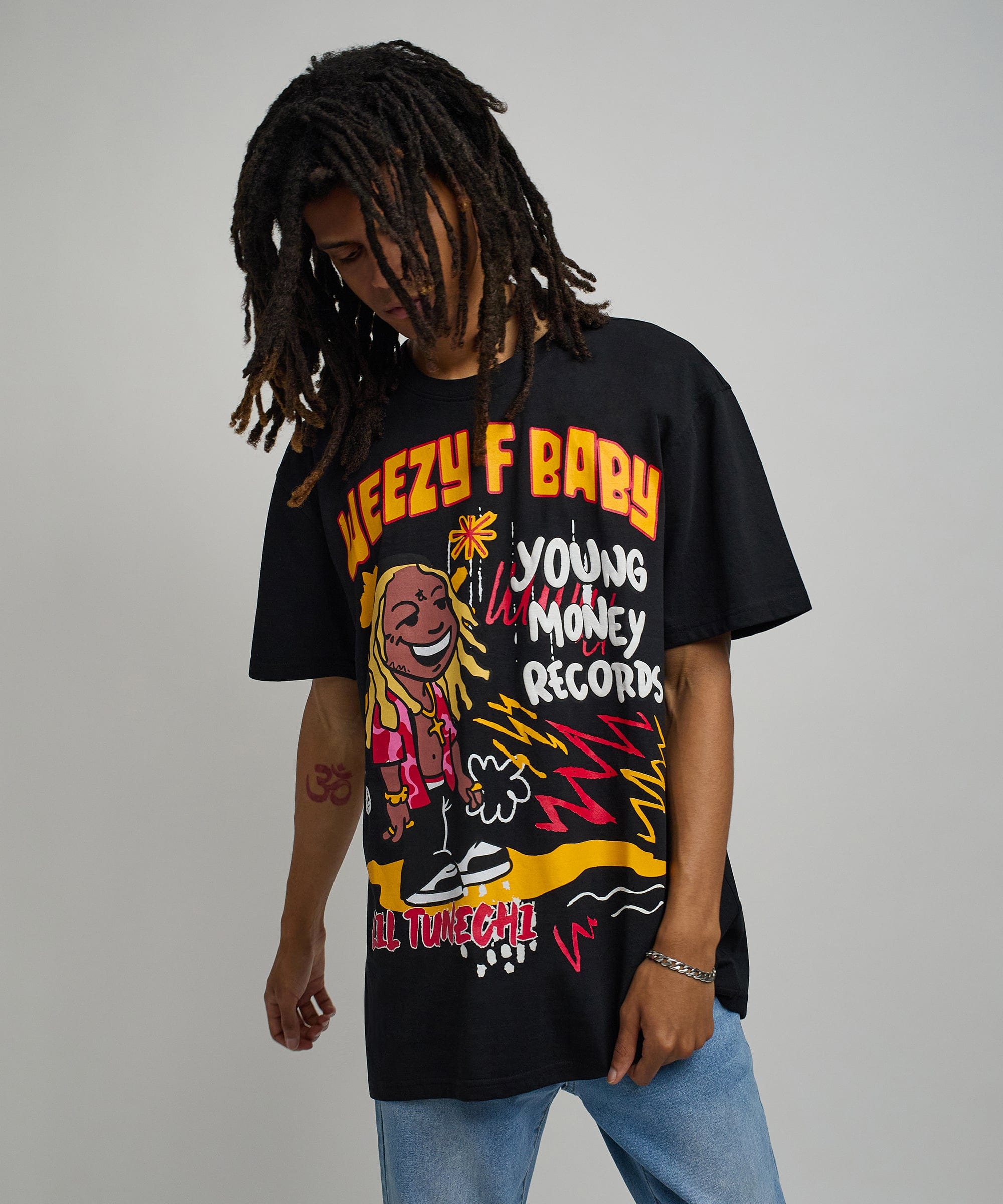 Lil Wayne Real GS Front And Back Print Short Sleeve Tee - Black