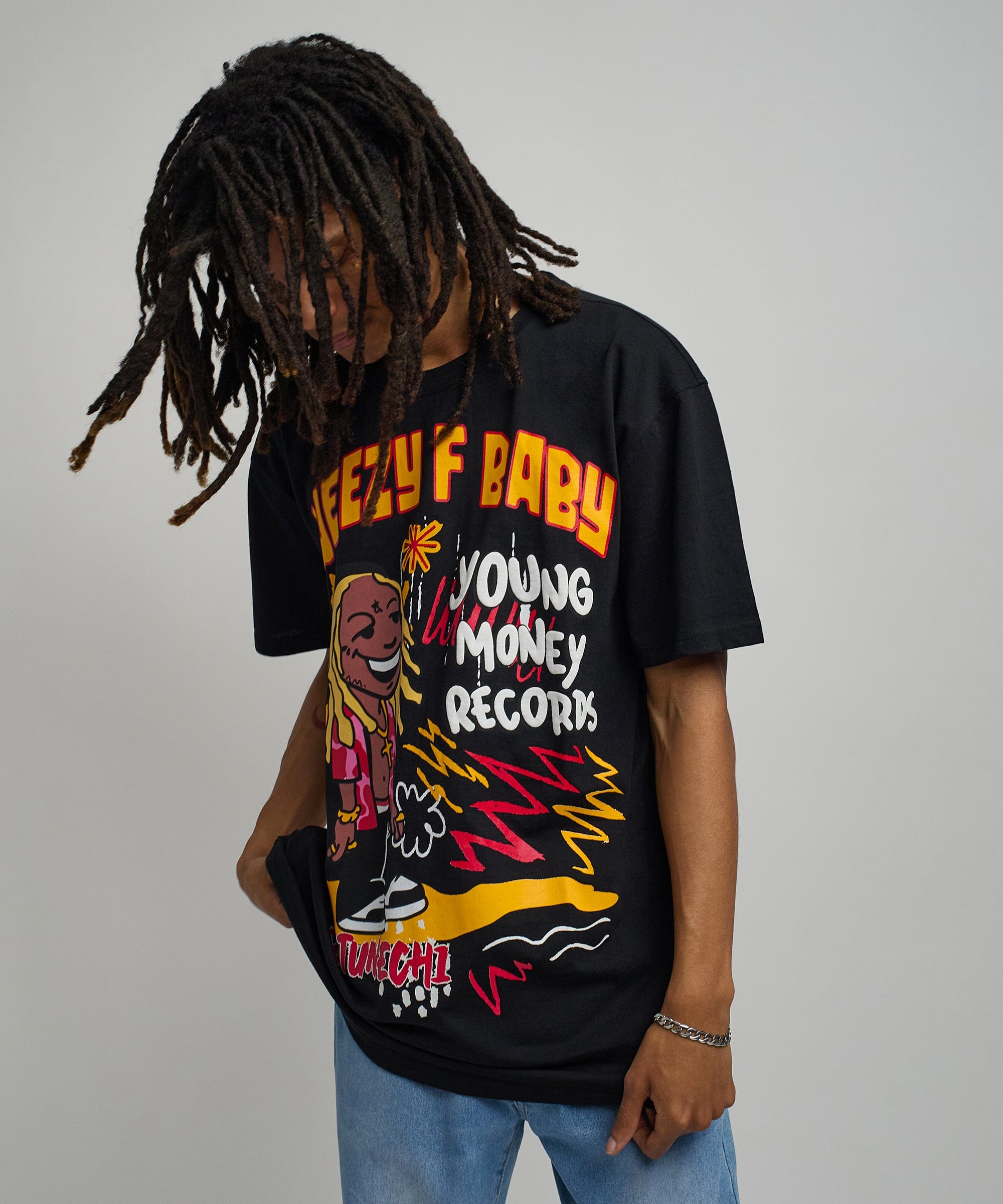 Lil Wayne Real GS Front And Back Print Short Sleeve Tee - Black