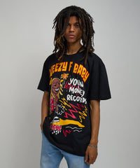 Lil Wayne Real GS Front And Back Print Short Sleeve Tee - Black